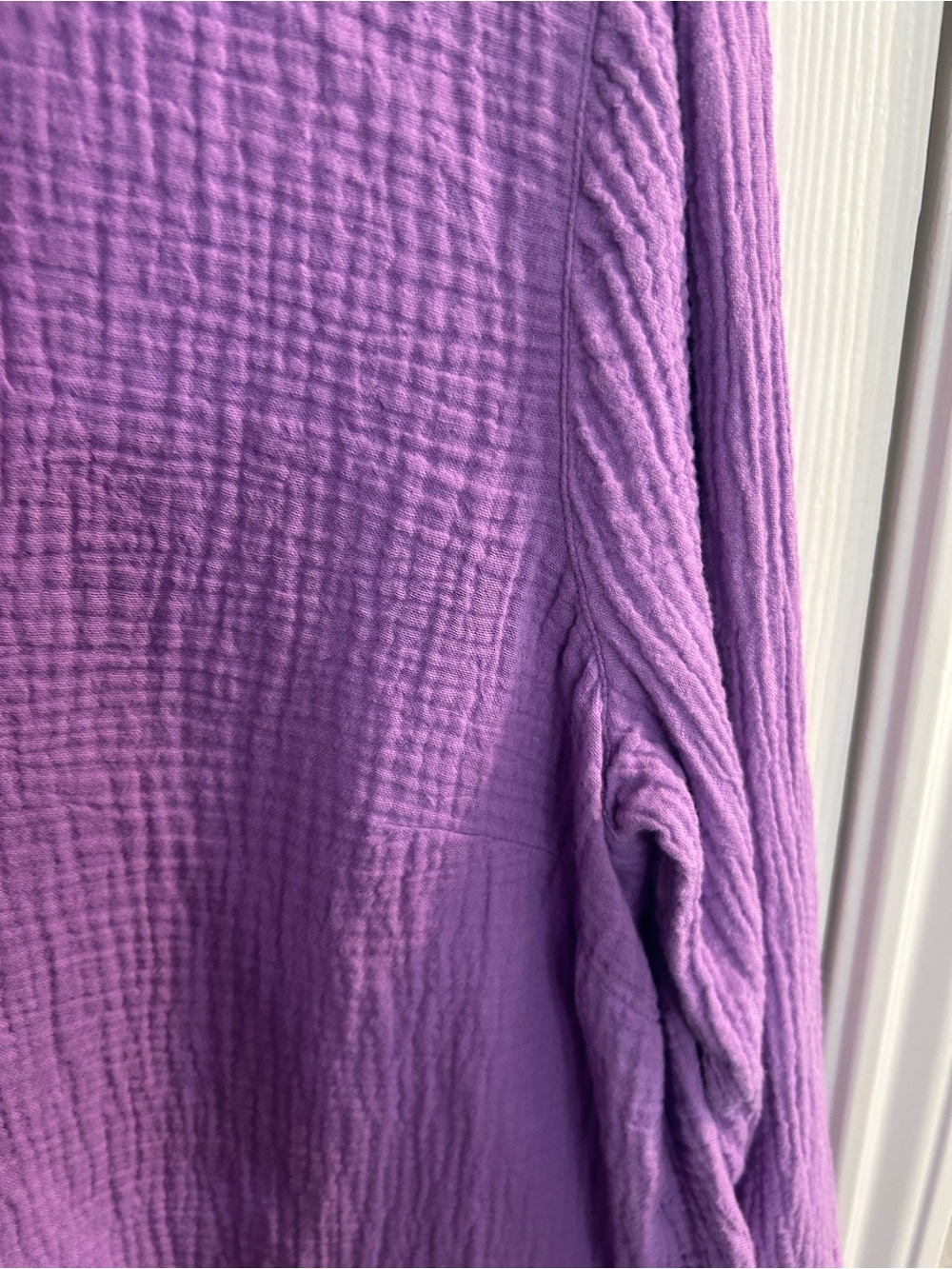 J.Jill  Double Cloth super soft Button Down Women’s medium purple shirt blouse - Picture 5 of 5